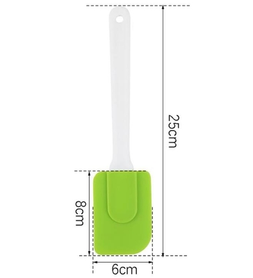 Spatula σιλικόνης FDA τα σύνολα με το πλαστικό patone συνήθειας λαβών χρωματίζουν διαθέσιμο