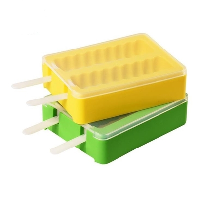 Φόρμες φραγμών πάγου σιλικόνης θερινού Popsicle, Stackable υλικό δίσκων PP κύβων πάγου