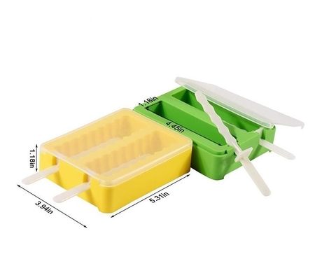 Φόρμες φραγμών πάγου σιλικόνης θερινού Popsicle, Stackable υλικό δίσκων PP κύβων πάγου