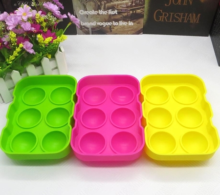 Φόρμες σφαιρών πάγου σιλικόνης Colorfull, FDA 18*12.5*4.8cm κατασκευαστών σφαιρών πάγου σιλικόνης