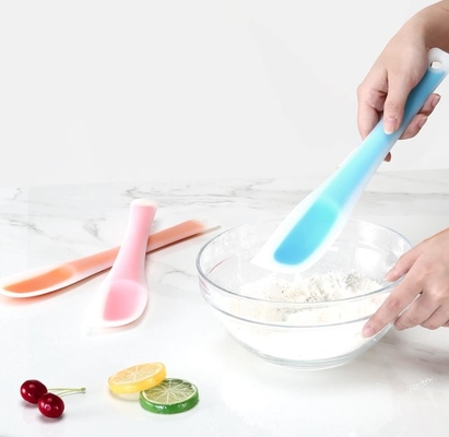 Διαφανές Spatula 3 κουταλιών σιλικόνης PC άσπρη λαβή FDA τροφίμων ασφαλής