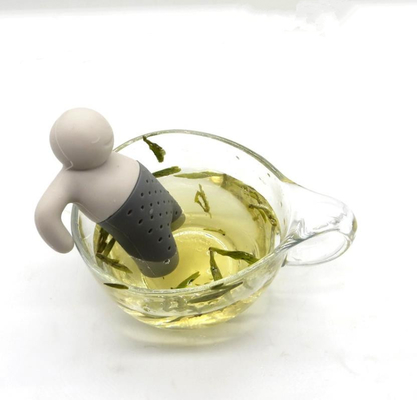 BPA ο ελεύθερος κ. Tea FDA τυποποιημένο άτομο τσαγιού σιλικόνης infuser με τη συσκευασία κιβωτίων διαθέσιμη