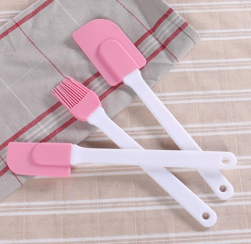 Σκληρή πλαστική ανθεκτική στη θερμότητα Spatula βούρτσα, Spatula μαγειρέματος σιλικόνης ρόδινο χρώμα