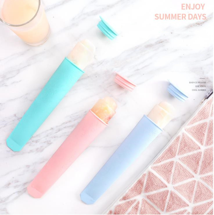 Η σκανδιναβική σιλικόνη Popsicle παγωτού χρώματος DIY φορμάρει τον εμπορικό βαθμό τροφίμων με το καπάκι